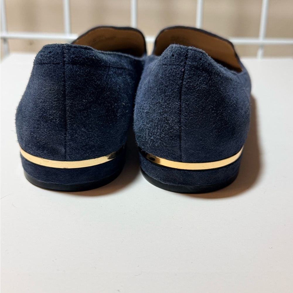 Vince Camuto Dark Blue Suede Tassel Loafers - Picture 6 of 8